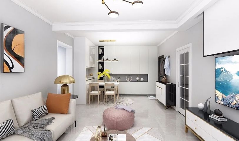 100平現(xiàn)代三居室